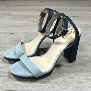 Circus By Sam Edelman Annette Demin Chunky Heel Shoes Womens 7.5M